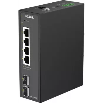 D-Link DIS-210G-06 βιομηχανικός smart managed switch με 4 θύρες Gigabit Ethernet και 2 υποδοχές SFP
