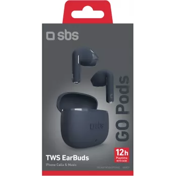 SBS Go Pods ασύρματα ακουστικά TWS, σκούρο μπλε (TEEARTWSGOPODSG)