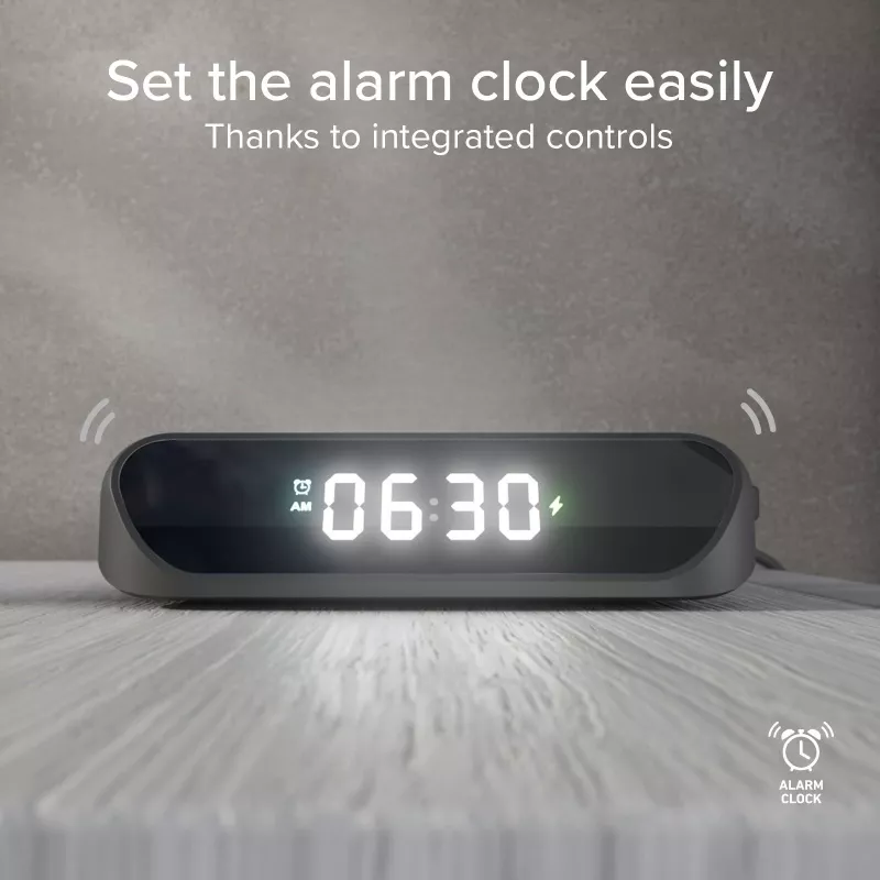 SBS ξυπνητήρι με ασύρματο φορτιστή 15 W (TEWIRCLOCK)