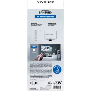 Vivanco VVREMOTESAM Καθολικό τηλεχειριστήριο για τηλεοράσεις Samsung, Μαύρο