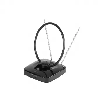 Vivanco VVTV2ANTCIRCLE Εσωτερική κεραία για DVB-T/T2, DAB/DAB+ και ραδιόφωνο FM, Μαύρο