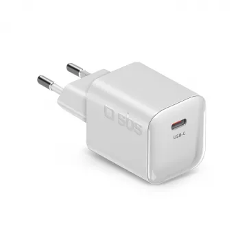 SBS 20W USB-C PD επιτοίχιος φορτιστής - λευκό