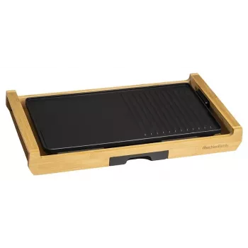 Melchioni Bamboo Grill ηλεκτρική επιτραπέζια ψησταριά 1800 W Καφέ 37x27 cm Αντικολλητική αφαιρούμενη πλάκα
