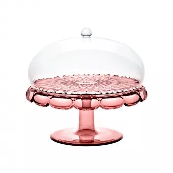 Guzzini Vanity βάση για κέικ με γυάλινη καμπάνα, Mauve, 30 cm