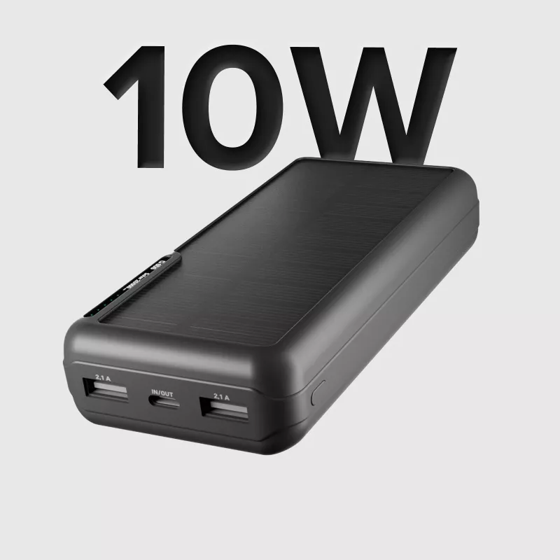 SBS Ηλιακό Power Bank 20000 mAh Fast Charge μαύρο