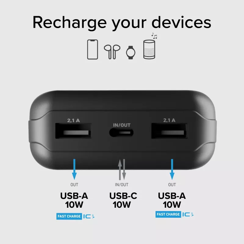 SBS Ηλιακό Power Bank 20000 mAh Fast Charge μαύρο