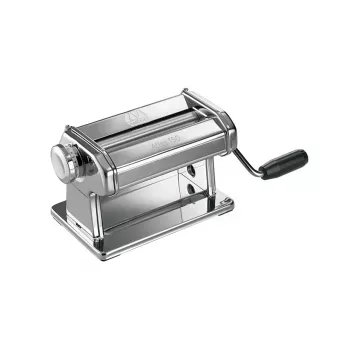 Marcato Atlas 150 Roller Premium χειροκίνητη μηχανή ζυμαρικών, χρωμιωμένο ατσάλι, κύλινδροι 150 mm, 10 βαθμίδες πάχους, ασημί
