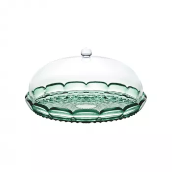 Guzzini Vanity σετ πιάτων για κέικ με καμπάνα Matcha Green
