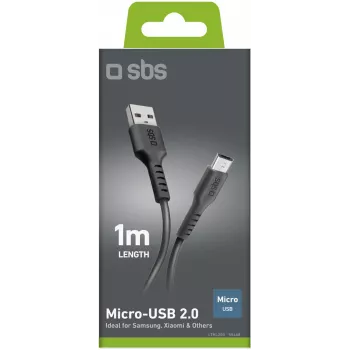 Καλώδιο SBS USB σε microUSB 1 m, μαύρο (LTHL200)