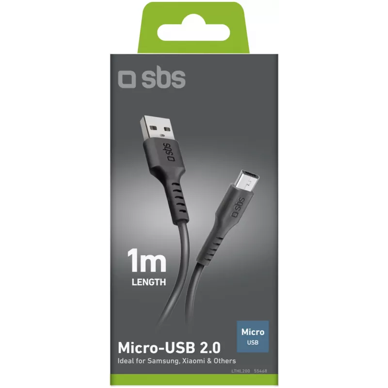 Καλώδιο SBS USB σε microUSB 1 m, μαύρο (LTHL200)