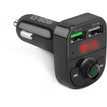 SBS TECARFM2USB Πομποδέκτης FM Bluetooth με λειτουργία ανοιχτής ακρόασης και διπλή φόρτιση USB