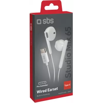 Ενσύρματα ακουστικά USB-C SBS Studio Mix 65c, λευκά (TEEARTYCAPW)