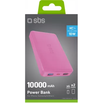 SBS TTBB10000FASTP 10000mAh Power Delivery & Quick Charge Powerbank - Μαύρο