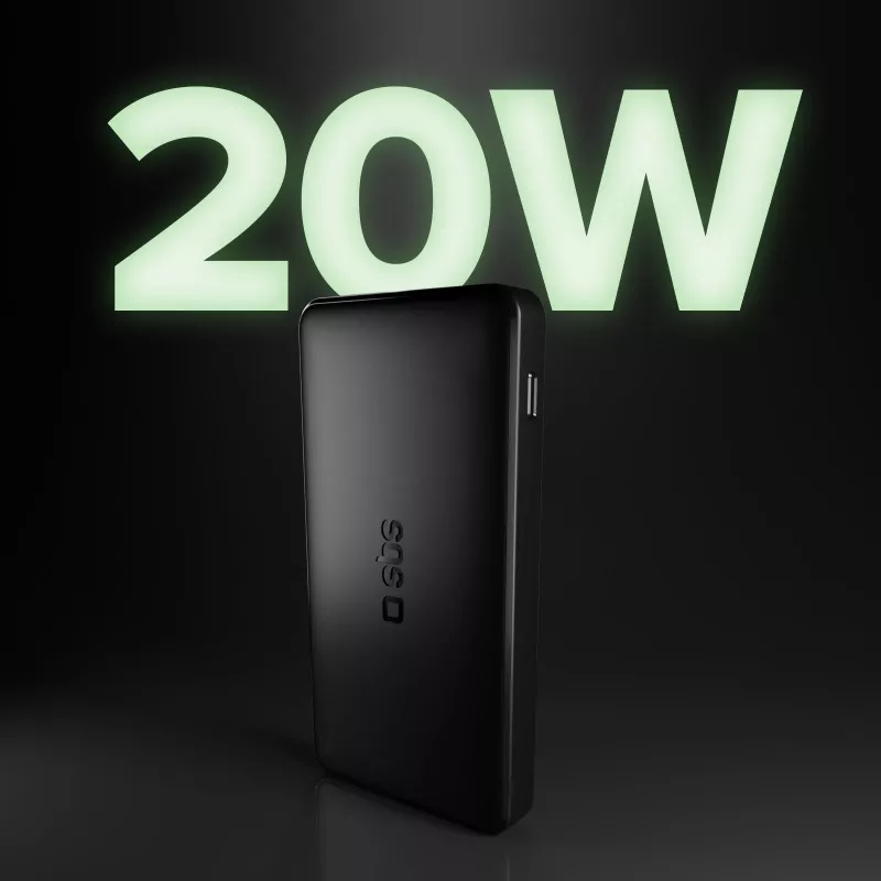 SBS TTBB10000FASTPD20K 10000mAh Power Delivery 20W Powerbank Μαύρο