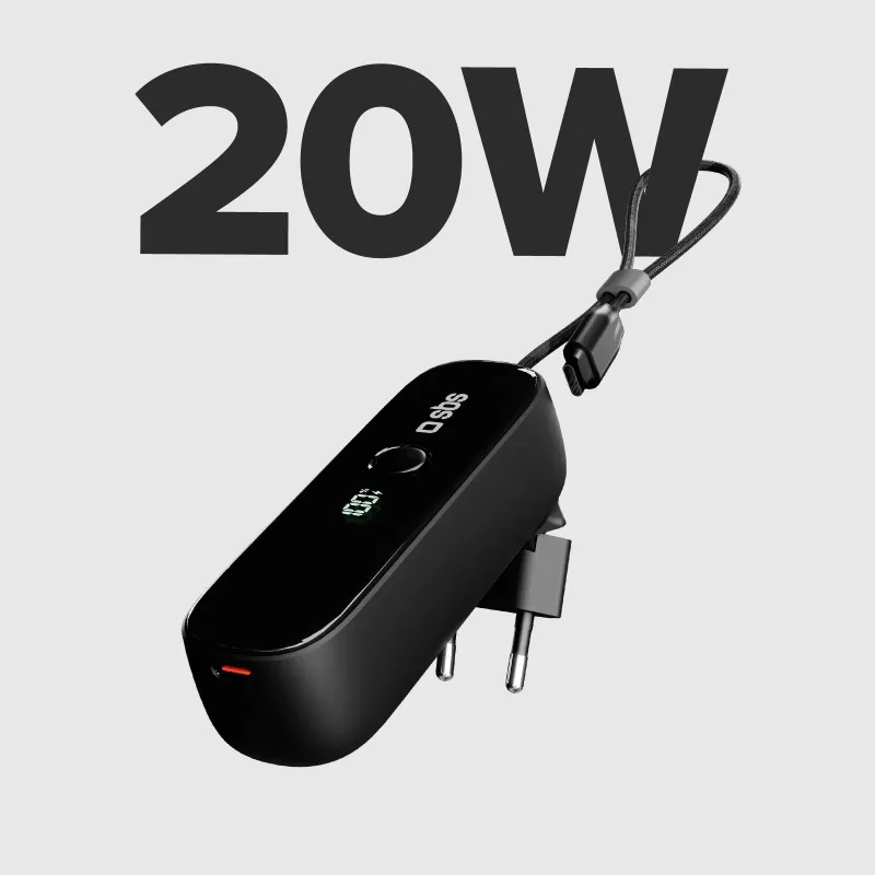 SBS TETRBB5000PD20 5000 mAh 20W Power Delivery Powerbank Μαύρο