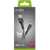Καλώδιο USB σε USB-C SBS 1 m, Black (TECABLEMICROC10K)
