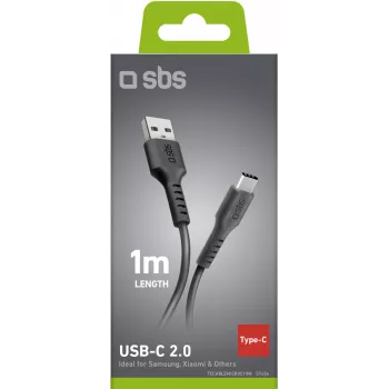 Καλώδιο USB σε USB-C SBS 1 m, Black (TECABLEMICROC10K)
