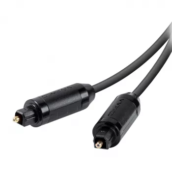 Vivanco VVATOSL30GK 3m Οπτικό καλώδιο ήχου TOSLINK - επιχρυσωμένο, Μαύρο