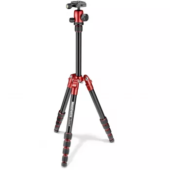 Manfrotto Element Traveller Τρίποδο αλουμινίου 5 τμημάτων με κεφαλή μπίλιας, Κόκκινο