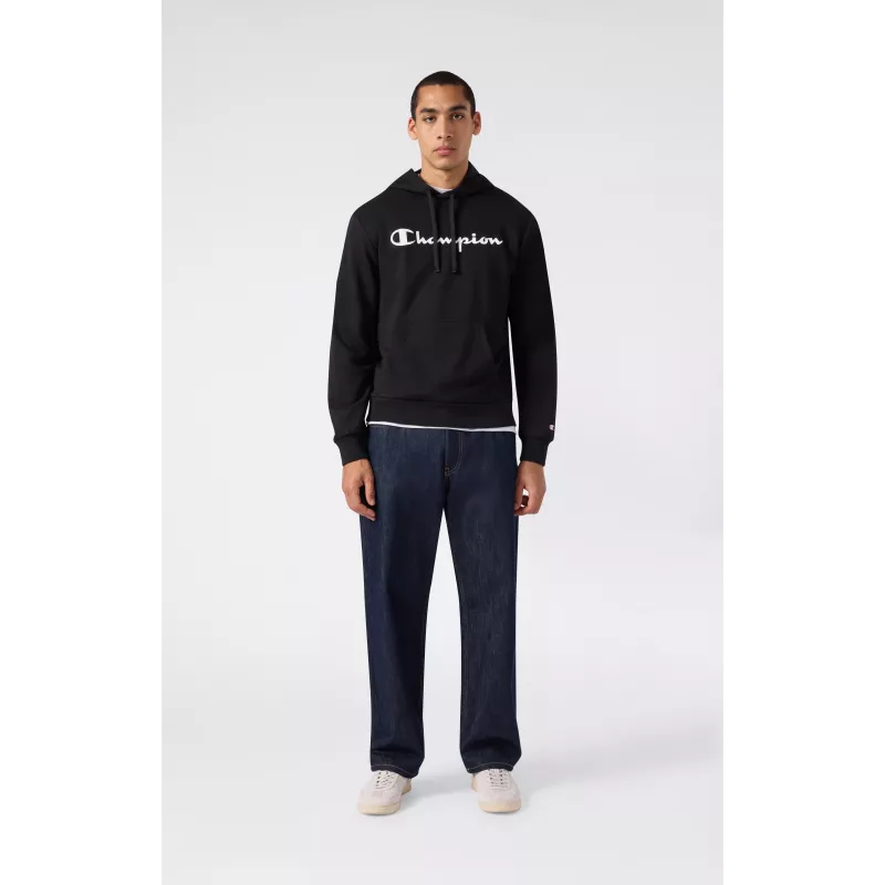 Champion ανδρικό Powerblend Fleece φούτερ με κουκούλα μαύρο M