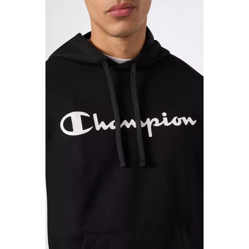 Champion ανδρικό Powerblend Fleece φούτερ με κουκούλα μαύρο M