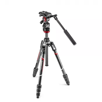 Manfrotto MVKBFRTC-LIVE Σετ βίντεο τριπόδου ανθρακονημάτων με κεφαλή Befree Live Fluid