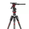 Manfrotto MVKBFRTC-LIVE Σετ βίντεο τριπόδου ανθρακονημάτων με κεφαλή Befree Live Fluid