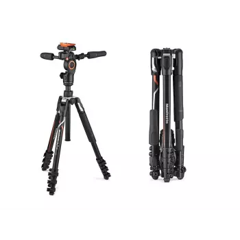 Manfrotto MKBFRLA-3W Befree 3-Way Live Αλουμινένιο τρίποδο με κεφαλή Fluid, μαύρο