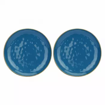 ROSE&TULIPANI Concerto Blu Avio σετ από 2 στρογγυλά πιάτα 32 cm μπλε μαρέν