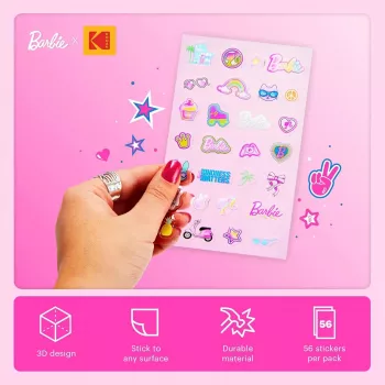 Kodak x Barbie διακοσμητικό σετ αυτοκόλλητων, πάνω από 50 αυτοκόλλητα (RODB2X3SCAM)