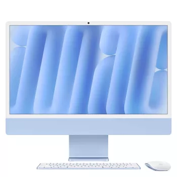 Apple iMac 24 ίντσες Μπλε M4 8-Core CPU 8-Core GPU 16GB RAM 512GB SSD γερμανικό πληκτρολόγιο