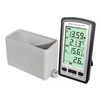 Alecto WS-1200 Ασύρματος Μετεωρολογικός Σταθμός με Εξωτερικό Αισθητήρα, Μαύρο/Γκρι