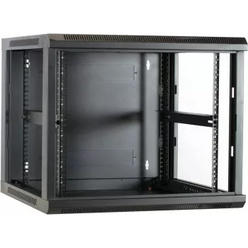 DSIT DS6609 9U Επιτοίχια Θήκη Server με Γυάλινη Πόρτα, 600x600x501 mm, Μαύρο