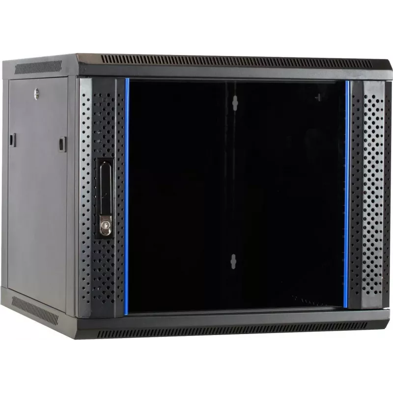 DSIT DS6609 9U Επιτοίχια Θήκη Server με Γυάλινη Πόρτα, 600x600x501 mm, Μαύρο