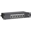 DSIT DS-10Patch5-8FTP Patch panel 10 inch 8 θυρών FTP CAT 5e, τοποθέτηση σε rack 1U, θωρακισμένο RJ45, LSA+ IDC, μαύρο