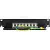 DSIT DS-10Patch5-8FTP Patch panel 10 inch 8 θυρών FTP CAT 5e, τοποθέτηση σε rack 1U, θωρακισμένο RJ45, LSA+ IDC, μαύρο