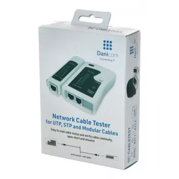 DSIT Ελεγκτής καλωδίων δικτύου για RJ11 RJ12 RJ45 ISDN Cat5 Cat5e Cat6 Cat6a UTP STP με ένδειξη LED