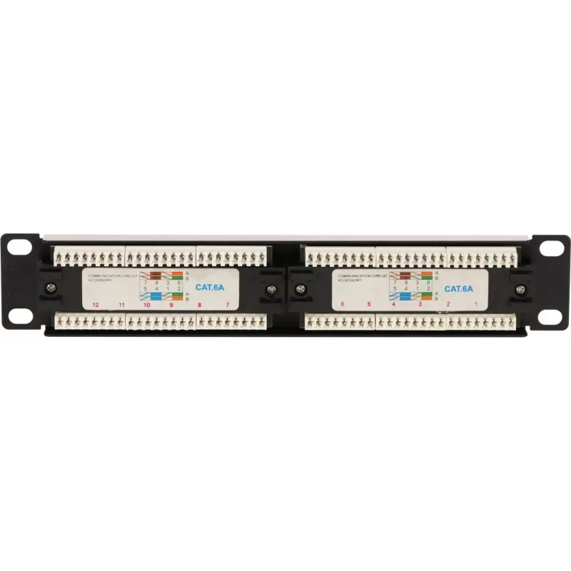 DSIT Patch panel 10 inch 12 θυρών UTP CAT 6a DS-10Patch6a-12UTP