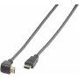 Καλώδιο HDMI High Speed με Ethernet Vivanco, γωνιακό 90 μοιρών, 1.5 m, μαύρο (VVVHDMI30M1M90K)