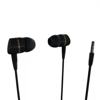 Vivanco VVEARSOLIDSOUNDK Ακουστικά in-ear με μικρόφωνο, βύσμα 3,5 mm, ισορροπημένος ήχος με δυνατό μπάσο, μαύρο