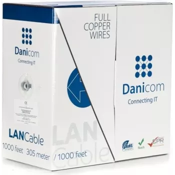 DSIT DANICOM CAT6 UTP 305m PVC (Fca) Καλώδιο δικτύου συμπαγούς χαλκού