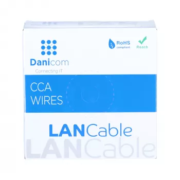 DSIT CAT6 U/UTP Καλώδιο 50m σε καρούλι, γκρι CCA, 250 MHz, Gigabit Ethernet, Εσωτερικού χώρου, Μανδύας PVC, AWG24, 4 ζεύγη