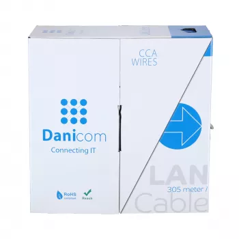 DSIT CAT6 U/UTP Καλώδιο δικτύου 24/7 εύκαμπτο 305m γκρι CCA
