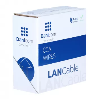 DSIT CAT5e Εξωτερικό καλώδιο δικτύου U/UTP AWG 24/1 Συμπαγής αγωγός 100 μέτρα Μαύρο