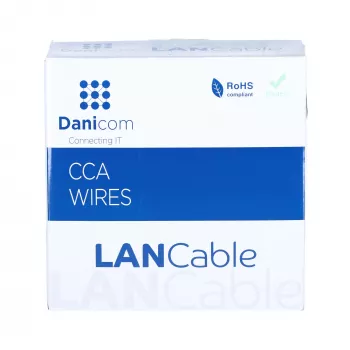 DSIT CAT5e Εξωτερικό καλώδιο δικτύου U/UTP AWG 24/1 Συμπαγής αγωγός 100 μέτρα Μαύρο