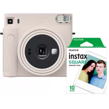 Στιγμιαία φωτογραφική μηχανή Fujifilm Instax Square SQ1 με φιλμ, λευκό κιμωλίας (70100148677)