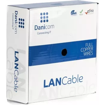 DSIT DANICOM CAT6 FTP 50m Καλώδιο Συμπαγούς Αγωγού - LSZH (Dca) - DC-FTP6-50S-DCA