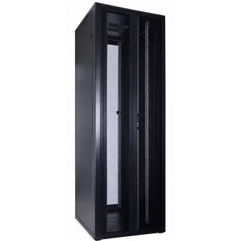 DSIT 47U 19 ίντσες Ερμάριο Server Rack με Διάτρητες Διπλές Πόρτες Μπροστά και Πίσω, 800x1000x2250 mm, Μαύρο