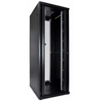 DSIT 47U 19 ίντσες Ερμάριο Server Rack με Διάτρητες Διπλές Πόρτες Μπροστά και Πίσω, 800x1000x2250 mm, Μαύρο