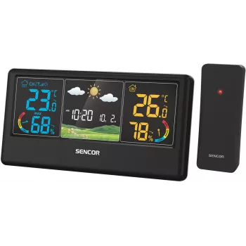 Sencor SWS 4100 B ασύρματος μετεωρολογικός σταθμός με έγχρωμη LCD και εξωτερικό αισθητήρα